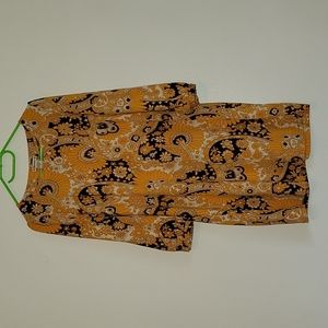 COPY - 70's dress orange and brown floral